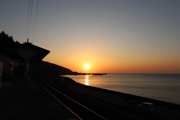 愛媛県　下灘駅　伊予灘ものがたり
