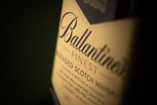 Ballantine's blended scotch whisky bottle