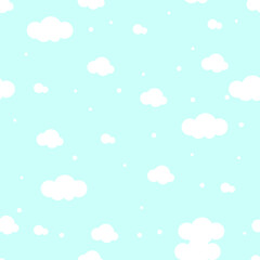 clouds baby background pattern blue