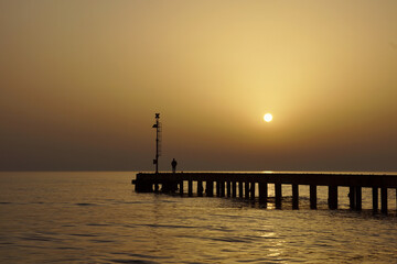 sunset at the pier