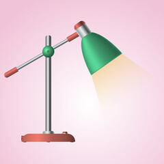 Table lamp, electric. The usual style.