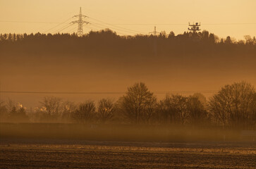morning mist in the morning