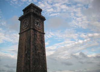 a stunning clock tower at Galle Sri Lanka