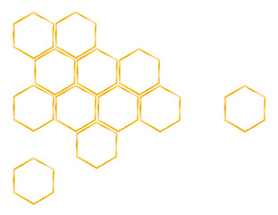 honeycomb illustration isolated on white background