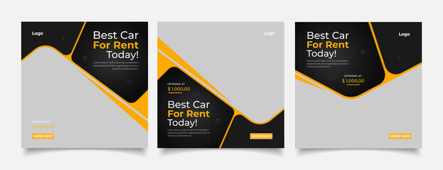 car for rent social media post template
