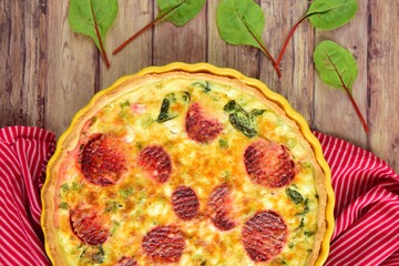 Homemade Red Chard Beetroot Savory Pie