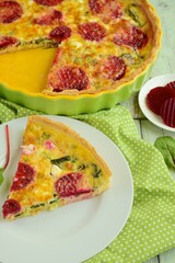 Homemade Red Chard Beetroot Savory Pie