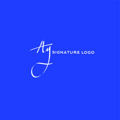 ay code isolated yellow initial handwriting or AE handwritten logo for identity