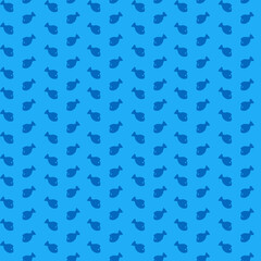 seamless pattern for designer, background, wallpaper for textiles, two-color motif with fish