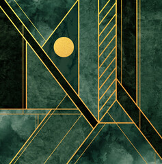 Geometric gold background. Polygonal illustration. Abstract seamless pattern wallpaper.