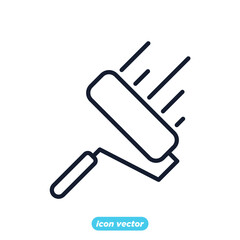 paint roller icon. paint roller symbol template for graphic and web design collection logo vector illustration
