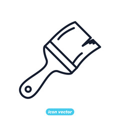 paint brush icon. paint brush symbol template for graphic and web design collection logo vector illustration