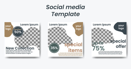 vector social media template promotion