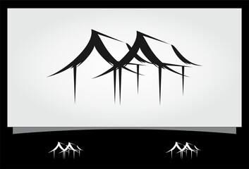 abstract shack vector logo