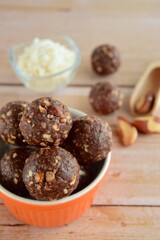 Brazil nut chocolate energy balls