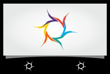 circle line business vector logo