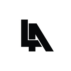 Obraz premium Letter LA simple logo design vector