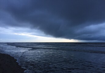 Dark cloudy seascape, north sea