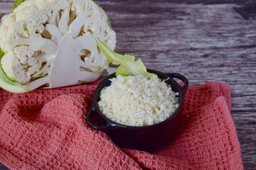 Grated cauliflower rice 