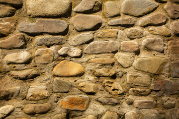 Yellowed grunge masonry wall