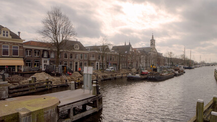 The Vecht river in the old city center of Muiden