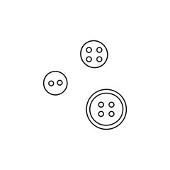 Outline buttons icon, doodle, black and white illustration. Vector Stock illustration.