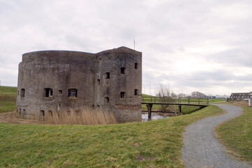 Old fort building in Muiden