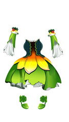 sunflower theme dress