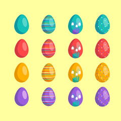 Large set of Easter eggs