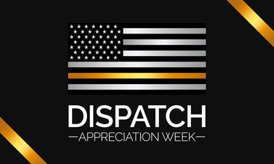 Vector illustration on the theme of Dispatch appreciation week observed each year during April across United states.