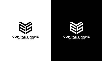 LES Letter Initial Logo Design Template Vector Illustration