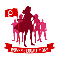 Vector illustration of Women's equality day celebration in the United States of America. The 26th of August.  