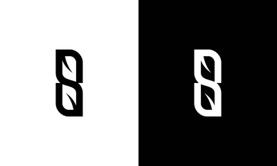 Letter S leaves logo icon design template elements