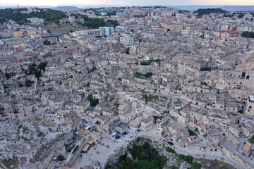 defaultAerial view of the ancient town of Matera (Sassi di Matera), Basilicata, southern Italy