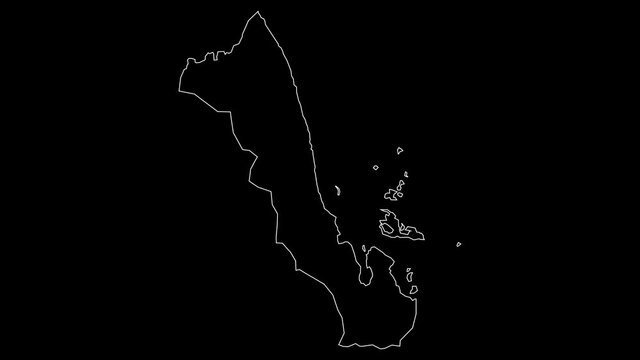 Semenawi Keyih Bahri Eritrea region map outline animation