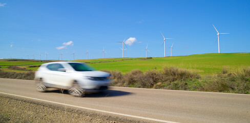 Obraz na płótnie Canvas Transport and green energy