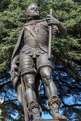 Sculpture of Felipe II in the Plaza de San Pablo in Valladolid, Castilla y Leon, Spain