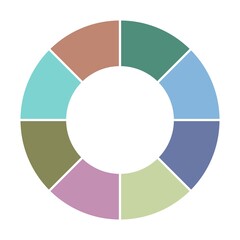 pie chart vector colorful info template.