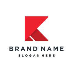 Initials Monogram K letter business logo design vector.	