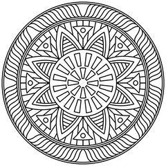 Beautiful Mandala Shape for Coloring. Vector Mandala. Christmas. Oriental. Book Page. Lines
