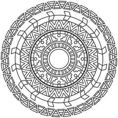 Beautiful Mandala Shape for Coloring. Vector Mandala. Christmas. Oriental. Book Page. Lines
