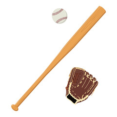 Baseball equipment vector
