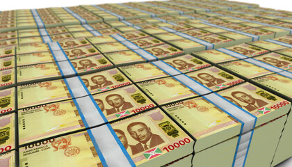 3D Large Stack of Burundi 10000 Francs Banknote