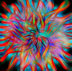 Digital Illustration Vibrant Abstract Background