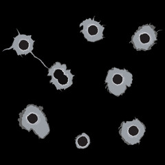 Bullet holes set