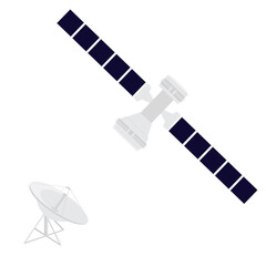 Satellite icon vector