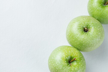 Juicy apples isolated on white background