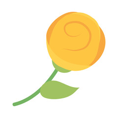 icon of yellow flower, colorful design