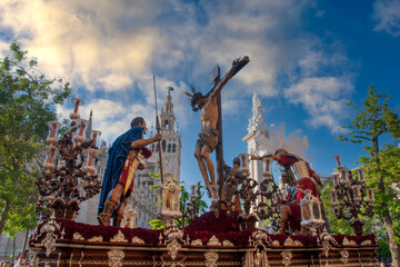 Fototapeta premium Semana santa en Sevilla, Cristo del Desamparo y Abandono de la hermandad del cerro del águila
