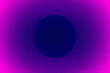 Neon vector shape sphere with editable lines strokes on dark purple unicolor background